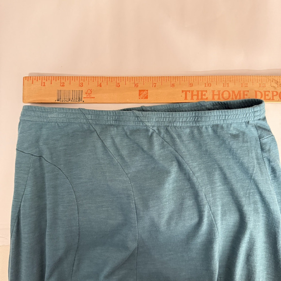 Garnet Hill Teal Full Maxi Skirt Womens SIZE SMALL Stretchy Flowy Cottage Long - Picture 6 of 7